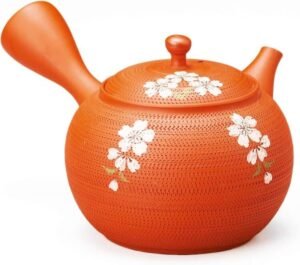 ابريق شاي ياباني كيوسو دائري من ياماكي ايكاي، سيراميك توكونام تقليدي، 320 سم مكعب