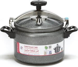 بادريق قدر ضغط جرانيت المنيوم بمقابض - سعة 3 لتر، قاعدة موزع حرارة - افضل طنجرة ضغط