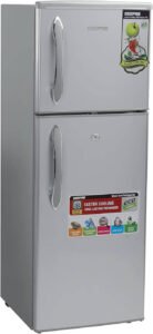 ثلاجة بفريزر علوي سعة 132 لتر مع ارفف من الزجاج المقوى من جيباس GRF1857WPN