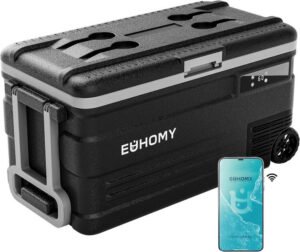 ثلاجة سيارة 12 فولت من يوهومي، مبرد كهربائي 80 كوارت (75 لتر) - أفضل ثلاجة سيارة