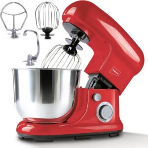 خلاط امبيكس بـ 8 سرعات 800 واط، سعة 5 لتر ستانلس ستيل - اس ام 3305 - أفضل نوع عجان