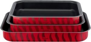 مجموعة صينية خبز ليه سبيسياليست من تيفال طبق فرن 3 قطع 22×29 سم 24×31 27×37 صنعت في فرنسا J5715482 (افضل انواع صوانى الفرن)