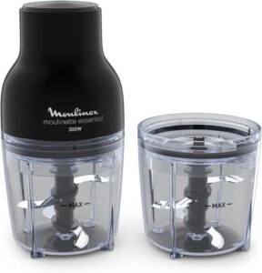 مفرمة طعام كهربائية مولينيت اسنشيال 3 في 1 من مولينكس وعاءان بسعة 400 مل DJ520827